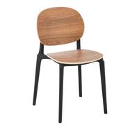 Chaise Design Finama 82cm Naturel & Noir