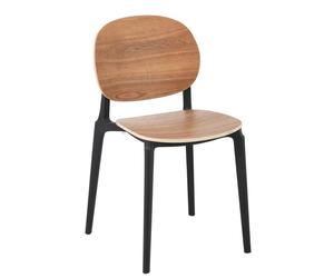 Chaise Design Finama 82cm Naturel & Noir