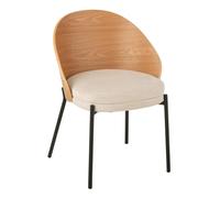 Chaise Design Lone 74cm Naturel & Beige