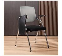 Chaise d'étudiant avec bureau attaché, chaise de bureau en maille avec support lombaire, chaise de bureau pliable avec bras pour tablette, tableau d'écriture et porte-gobelet en métal et dossier en