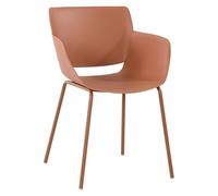 Chaise d'extérieur CLP Alpena Absolument résistante aux intempéries et aux UV I Structure de la Chaise en Acier revêtu par Poudre, Couleur:Terracotta