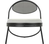 GUBI Copacabana Outdoor Lounge Chair assise rembourrée Leslie stripe limonta 020 - supports noirs