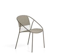 Chaise d'extérieur empilable Atrani en acier galvanisé et corde
