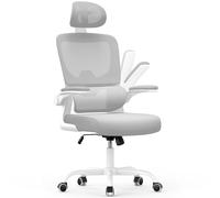 Chaise d'ordinateur pivotante avec fonction de basculement pour le bureau à domicile-Gris