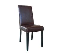 Bolero GR369 Lot de 2 chaises de salleà manger en similicuir Marron
