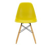 Chaise Eames Plastic DSW RE structure érable doré felt gliders black