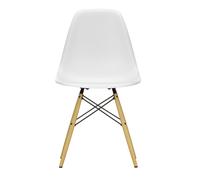 Chaise Eames Plastic DSW RE structure érable doré felt gliders black