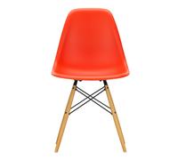 Chaise Eames Plastic DSW RE structure érable doré felt gliders black
