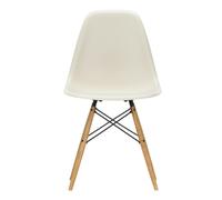 Chaise Eames Plastic DSW RE structure frêne honey coloured ash base/ black steel/ felt gliders black