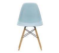 Chaise Eames Plastic DSW RE structure frêne honey coloured ash base/ black steel/ felt gliders black