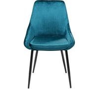 Chaise East Side velours bleu-vert Kare Design