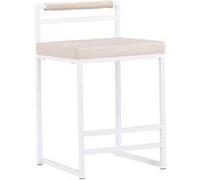 Chaise de Bar en Velours Opelika 80cm Beige