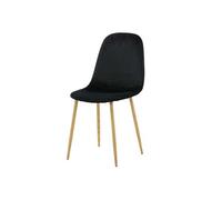 Chaise ebuy24 interieur non pliable H. 87 cm en bois noir