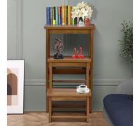 Chaise échelle échelle chaise tabouret échelle escabeau escabeau escabeau pliable 3 marches noyer