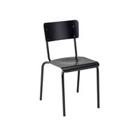 Chaise empilable College noir mat 46x79.5x50 cm