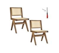 Chaise en bois avec cannage viennois design boho structure en bois massif Chêne clair
