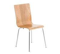 Chaise en bois - CLP - Pepe - Design épuré - Pieds en métal - Robuste