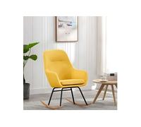 vidaXL Chaise à bascule Jaune Moutarde