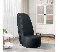 vidaXL Chaise en forme de chaussure à talon haut noir similicuir 248647