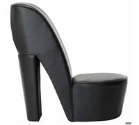 Chaise en forme de chaussure à talon haut - Chaise relaxante,Fauteuil-Canapé - noir similicuir,43x82,5x85,5cm &26_9336233