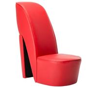 Chaise en forme de chaussure à talon haut Rouge Similicuir