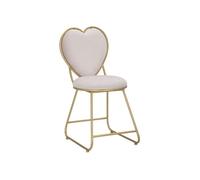 Mauro Ferretti Chaise Cœur métal doré et tissu 37 x 47 x 80 cm Rose