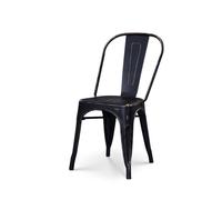 Chaise en métal noir style industriel - Effet vieillit