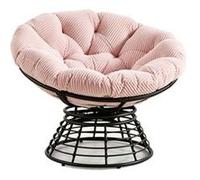 Chaise en osier,OMOZUN,chaise de détente,chaise en rotin,rotation silencieuse à 360°,pour l'intérieur et l'extérieur,design ergonomique incurvé,rose Rose