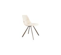 Chaise en polyester beige Franky