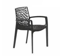 Chaise en Polypropylène avec Accoudoir Fauteuil Design pour Jardin Gruvyer Arm