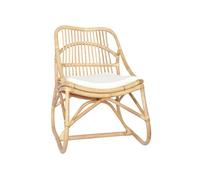 vidaXL Chaise en rotin Lin 325481 non pliable H. 78 cm intérieur blanc