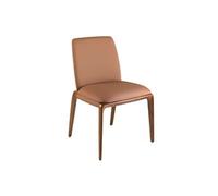 Chaise en similicuir marron