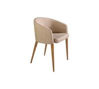 Chaise en tissu avec pieds en bois noyer 4007C, 59 x 56 x 78 cm. -