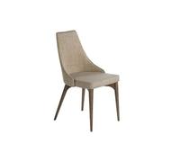 Angel Cerdá - Chaise de Salle à Manger Rembourrée en Tissu Marron | Chaises de Salle à Manger Modernes, Design Minimaliste et Élégant | 50 x 60 x 91 cm, Pieds en Bois Noyer | Confortable