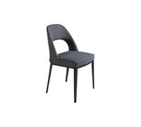 Angel Cerdá - Chaise de Salle à Manger Rembourrée en Tissu | Chaises de Salle à Manger Modernes, Design Minimaliste et Élégant | 47 x 50 x 80 cm, Pieds en Acier Peint Noir | Confortable