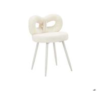 Chaise en tissu éponge Ilary 40 x 67 cm blanc.