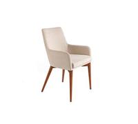 Chaise en tissu et bois couleur noyer 4048C, 57 x 64 x 88 cm. -