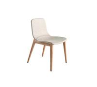 Chaise en tissu et bois couleur noyer 4049C, 60 x 48 x 78 cm. -