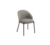 Chaise en tissu et bois de noyer 4115C, 54 x 54 x 75 cm. -