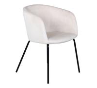 Paris Prix Chaise en velours Berit 78 cm Beige & Noir