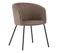 Chaise en Velours Côtelé Berit 78cm Marron