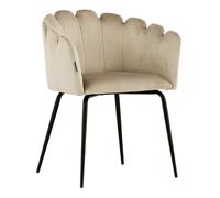 Chaise en Velours "Limhamn" 76cm Beige