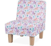Chaise enfant à pieds en bois pour fille, 60 x 45 x 52 cm, multicolore