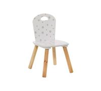 Chaise enfant coloris blanc motif etoiles - Longueur 32 x Profondeur 31,5 x Hauteur 50 cm -PEGANE- Blanc G