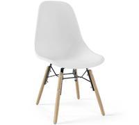 Chaise Enfant - Design Scandinave - Pieds en Bois - Skögur Blanc