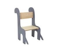Chaise Enfant Design Dino 60cm Gris & Naturel