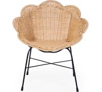 Chaise enfant fleur en rotin