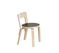 Chaise Enfant N65 en Linoléum Noir