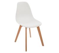 Chaise enfant pieds bois Atmosphera blanc - Blanc