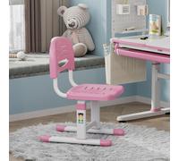 Chaise enfant « Sauda » réglable en hauteur 75 x 36 x 46 cm Rose/Blanc